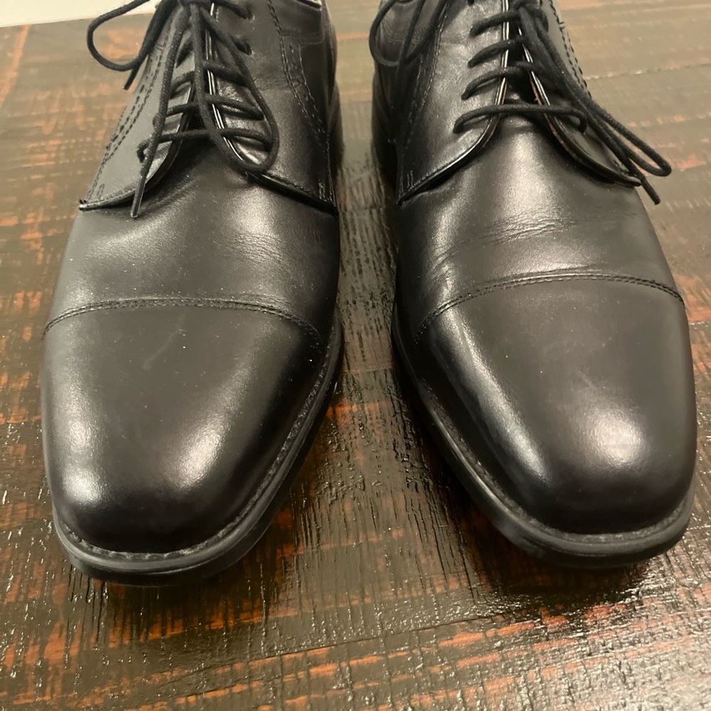 Johnston & Murphy Maddox Cap Toe Black Oxford XC4 Dress Shoes Size 11 X W EUC - Picture 6 of 11